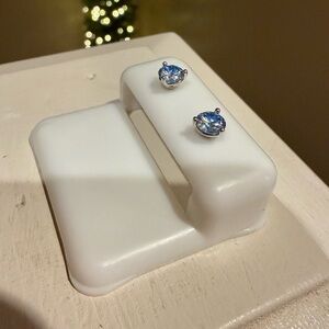 NWOT Light Blue Moissanite Stud Earrings